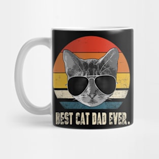 Best Cat Dad Ever Vintage Retro Cat Daddy Cat Father Mug